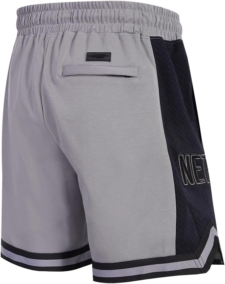 image:imagePro Standard NBA Mens Pro Standard Mens NBA Script Tail Cotton Double Knit Athletic ShortGrayBlack