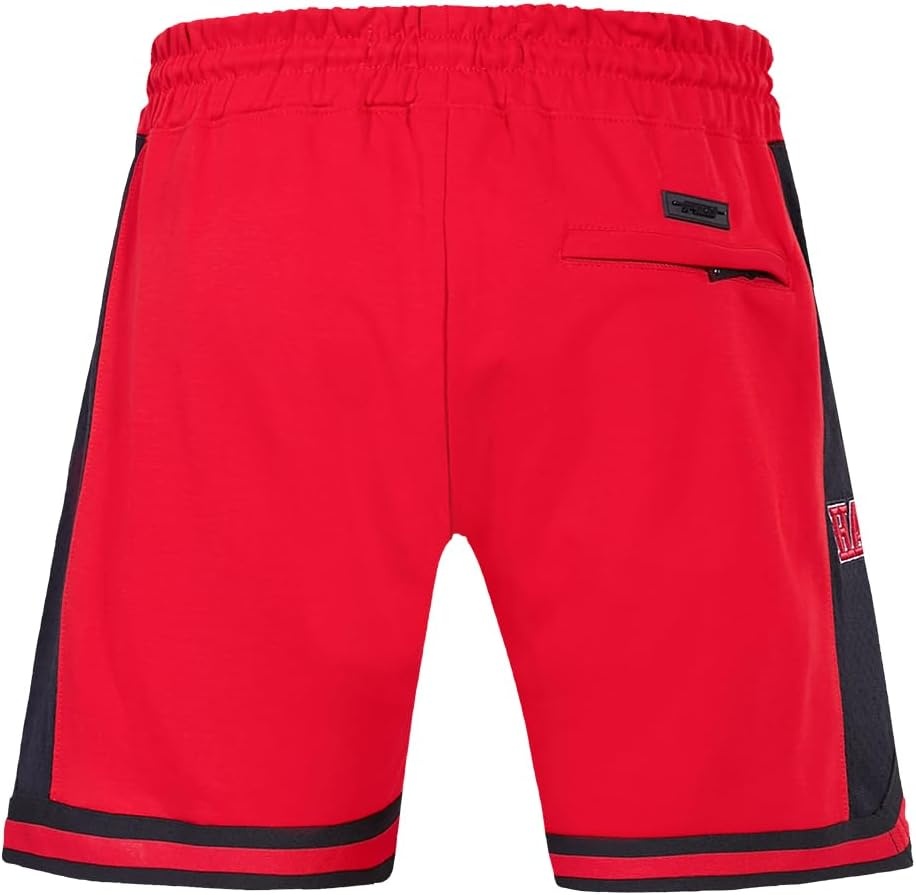 image:imagePro Standard NBA Mens Pro Standard Mens NBA Script Tail Cotton Double Knit Athletic ShortRedBlack