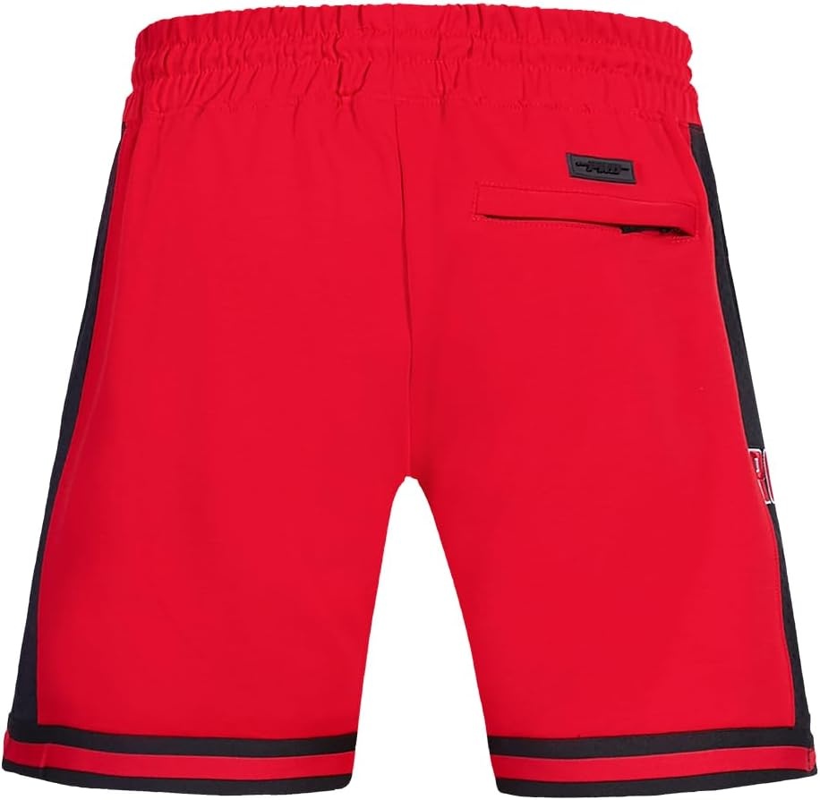 image:imagePro Standard NBA Mens Pro Standard Mens NBA Script Tail Cotton Double Knit Athletic ShortRedBlack