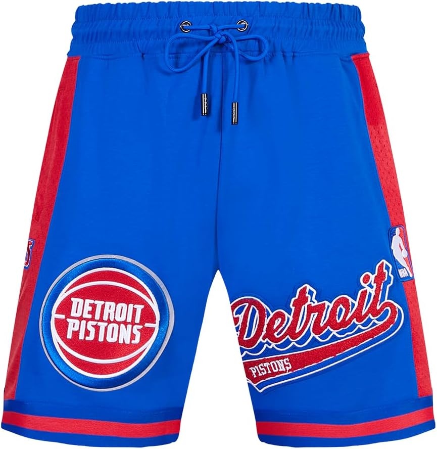 image:imagePro Standard NBA Mens Pro Standard Mens NBA Script Tail Cotton Double Knit Athletic ShortRoyal BlueRed