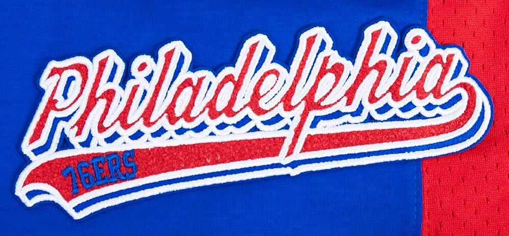 image:imagePro Standard NBA Mens Pro Standard Mens NBA Script Tail Cotton Double Knit Athletic ShortRoyal BlueRed