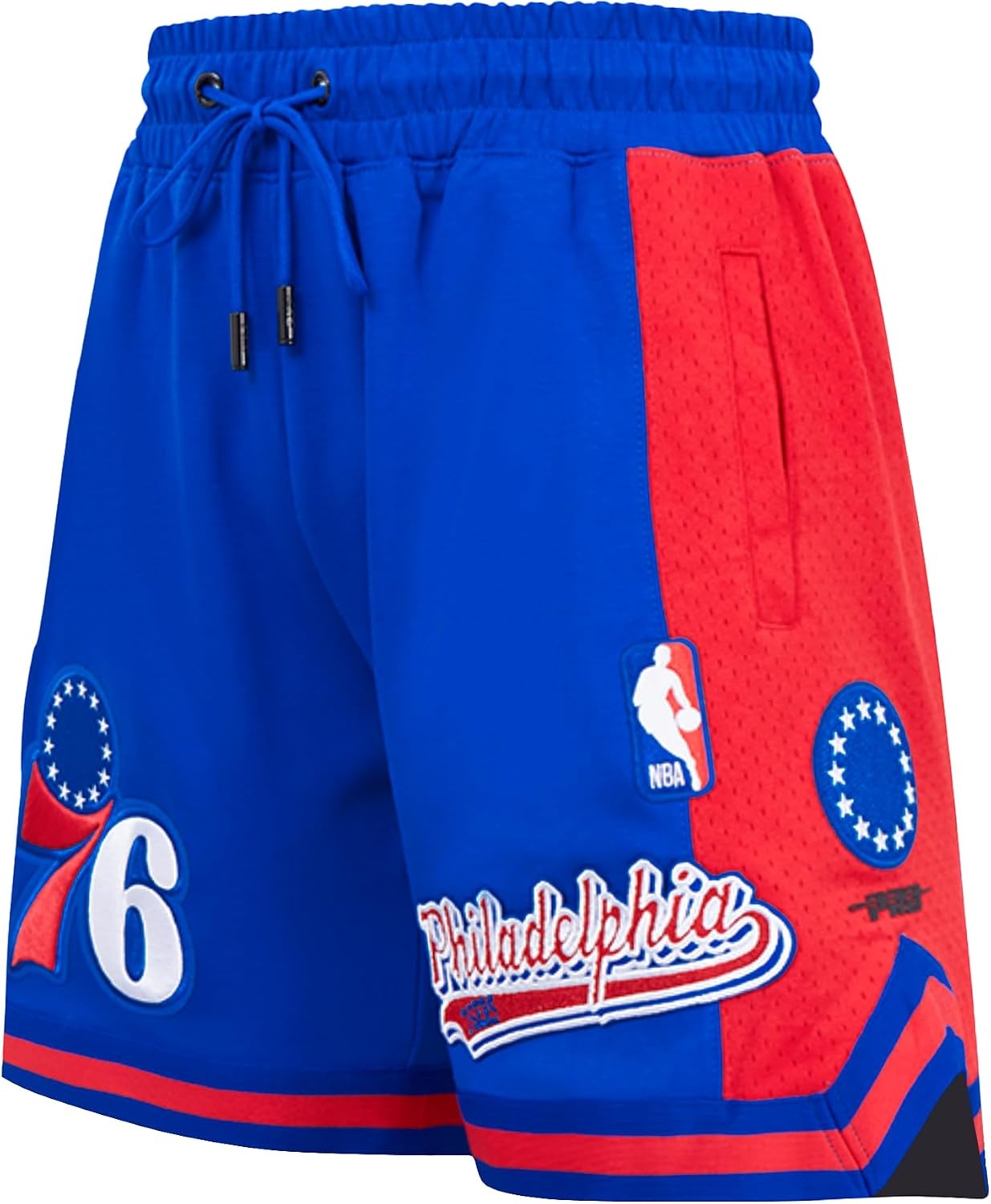 image:imagePro Standard NBA Mens Pro Standard Mens NBA Script Tail Cotton Double Knit Athletic ShortRoyal BlueRed