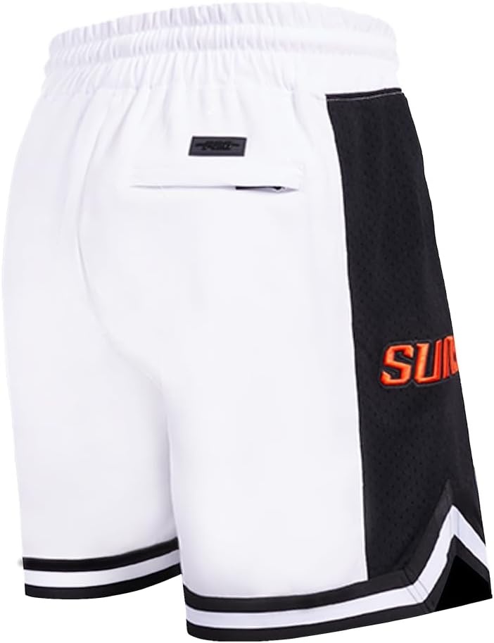 image:imagePro Standard NBA Mens Pro Standard Mens NBA Script Tail Cotton Double Knit Athletic ShortWhiteBlack