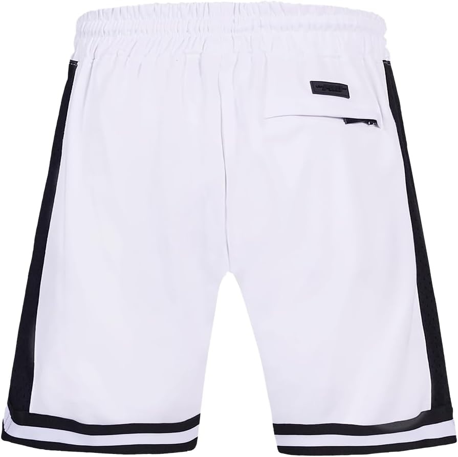 image:imagePro Standard NBA Mens Pro Standard Mens NBA Script Tail Cotton Double Knit Athletic ShortWhiteBlack