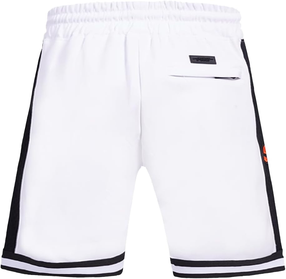 image:imagePro Standard NBA Mens Pro Standard Mens NBA Script Tail Cotton Double Knit Athletic ShortWhiteBlack