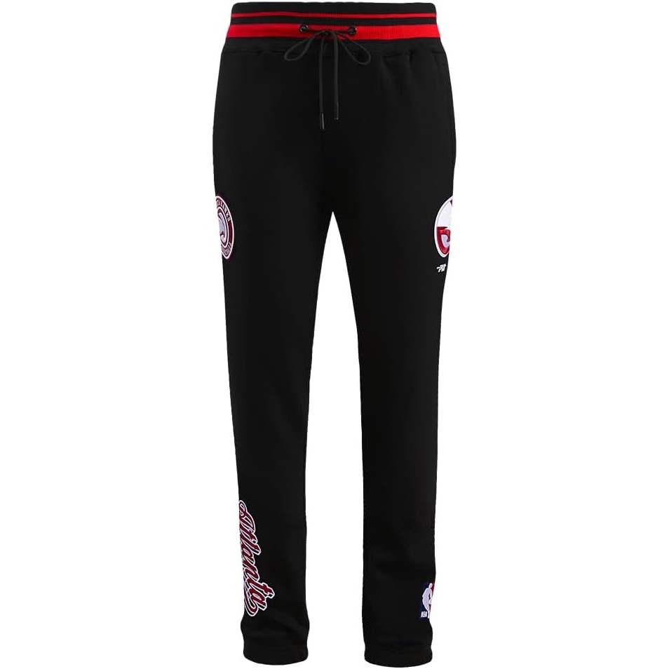 image:imagePro Standard Mens NBA Script Tail Brushed Back French Terry SweatpantBlackRedBlack