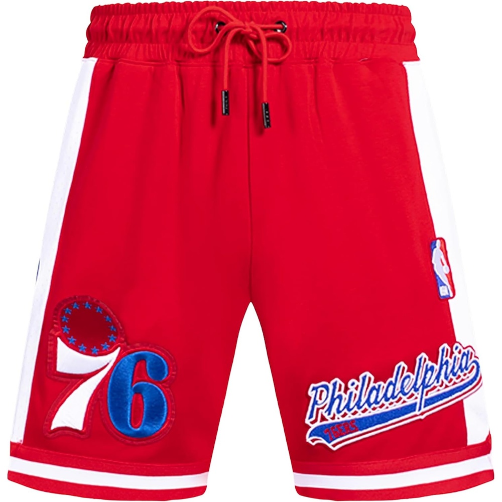 image:imagePro Standard NBA Mens Pro Standard Mens NBA Script Tail Cotton Double Knit Athletic ShortRed