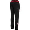 Pro Standard Mens NBA Script Tail Brushed Back French Terry Sweatpant(Black/Red/Black)