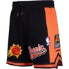 Pro Standard NBA Mens Pro Standard Mens NBA Script Tail Cotton Double Knit Athletic Short(Black/Orange)
