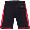 Pro Standard NBA Mens Pro Standard Mens NBA Script Tail Cotton Double Knit Athletic Short(Black/Red)