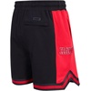 Pro Standard NBA Mens Pro Standard Mens NBA Script Tail Cotton Double Knit Athletic Short(Black/Red)