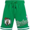 Pro Standard NBA Mens Pro Standard Mens NBA Script Tail Cotton Double Knit Athletic Short(Kelly Green)