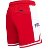 Pro Standard NBA Mens Pro Standard Mens NBA Script Tail Cotton Double Knit Athletic Short(Red)