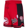 Pro Standard NBA Mens Pro Standard Mens NBA Script Tail Cotton Double Knit Athletic Short(Red/Black)