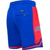 Pro Standard NBA Mens Pro Standard Mens NBA Script Tail Cotton Double Knit Athletic Short(Royal Blue/Red)