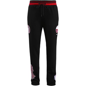 Pro Standard Mens NBA Script Tail Brushed Back French Terry Sweatpant(Black/Red/Black)