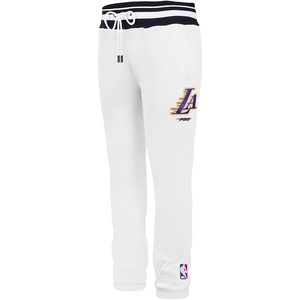 Pro Standard Mens NBA Script Tail Brushed Back French Terry Sweatpant(White/Black)