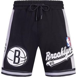 Pro Standard NBA Mens Pro Standard Mens NBA Script Tail Cotton Double Knit Athletic Short(Black/Gray)