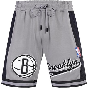 Pro Standard NBA Mens Pro Standard Mens NBA Script Tail Cotton Double Knit Athletic Short(Gray/Black)