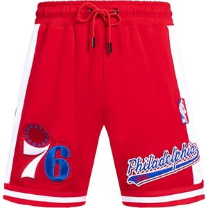 Pro Standard NBA Mens Pro Standard Mens NBA Script Tail Cotton Double Knit Athletic Short(Red)