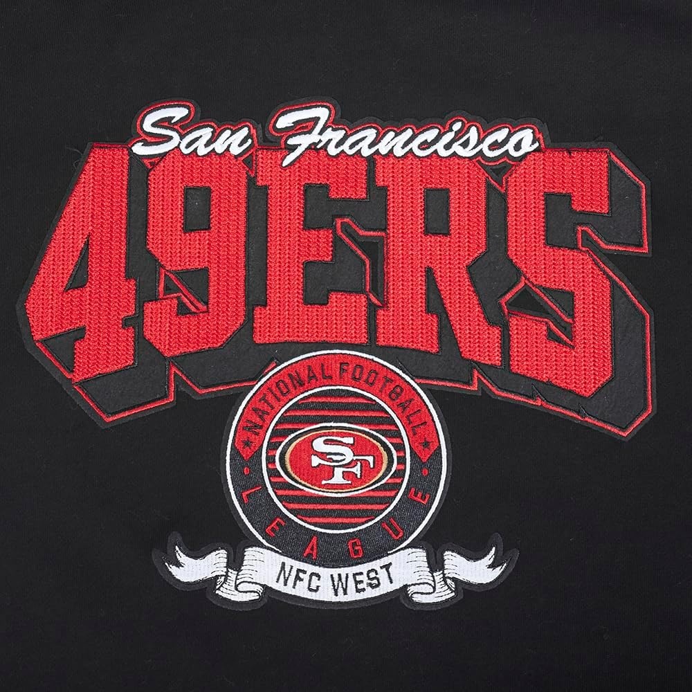image:imagePro Standard Mens NFL Team Badge Brushed Back French Terry Pull Over Hoodie