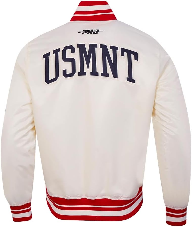 image:imagePro Standard Mens USSF Classic Chenille Ribbed Satin Jacket