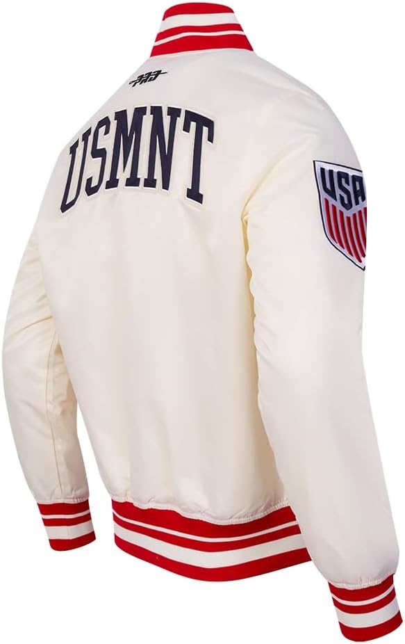 image:imagePro Standard Mens USSF Classic Chenille Ribbed Satin Jacket