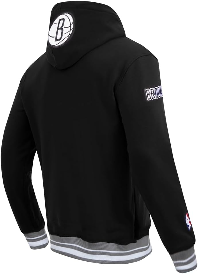 image:imagePro Standard Mens NBA Classic Chenille Cotton Double Knit Pull Over HoodieBlackGray