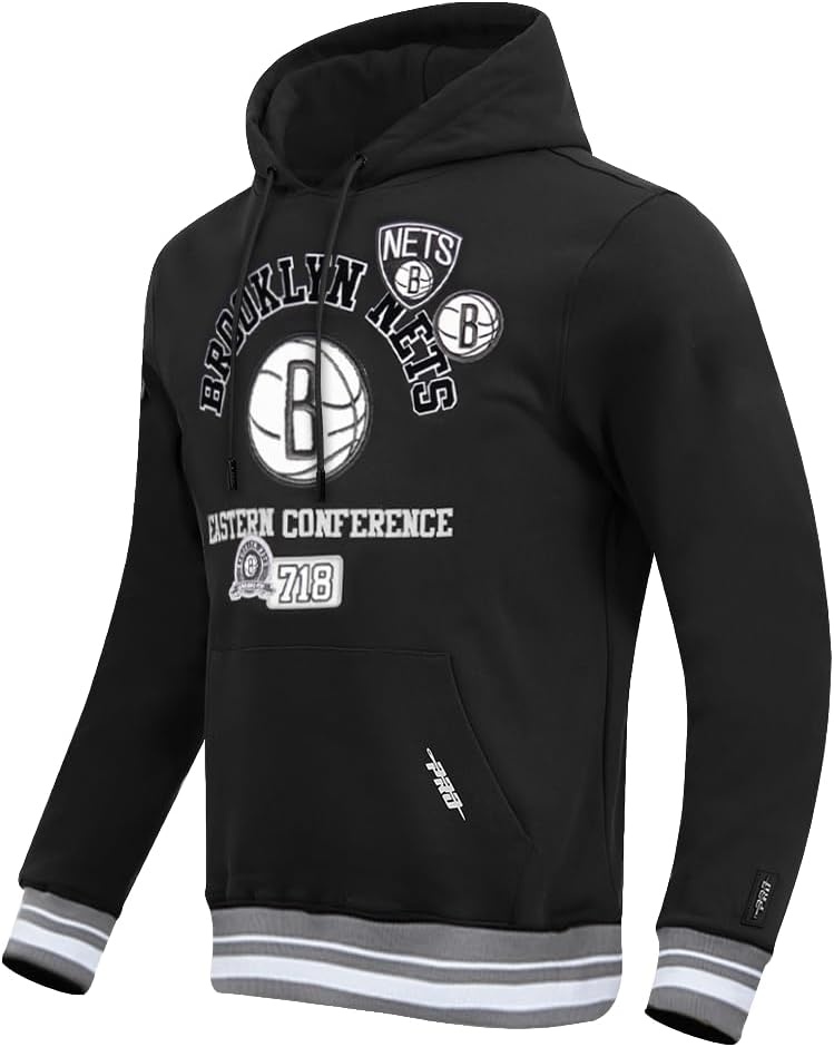 image:imagePro Standard Mens NBA Classic Chenille Cotton Double Knit Pull Over HoodieBlackGray