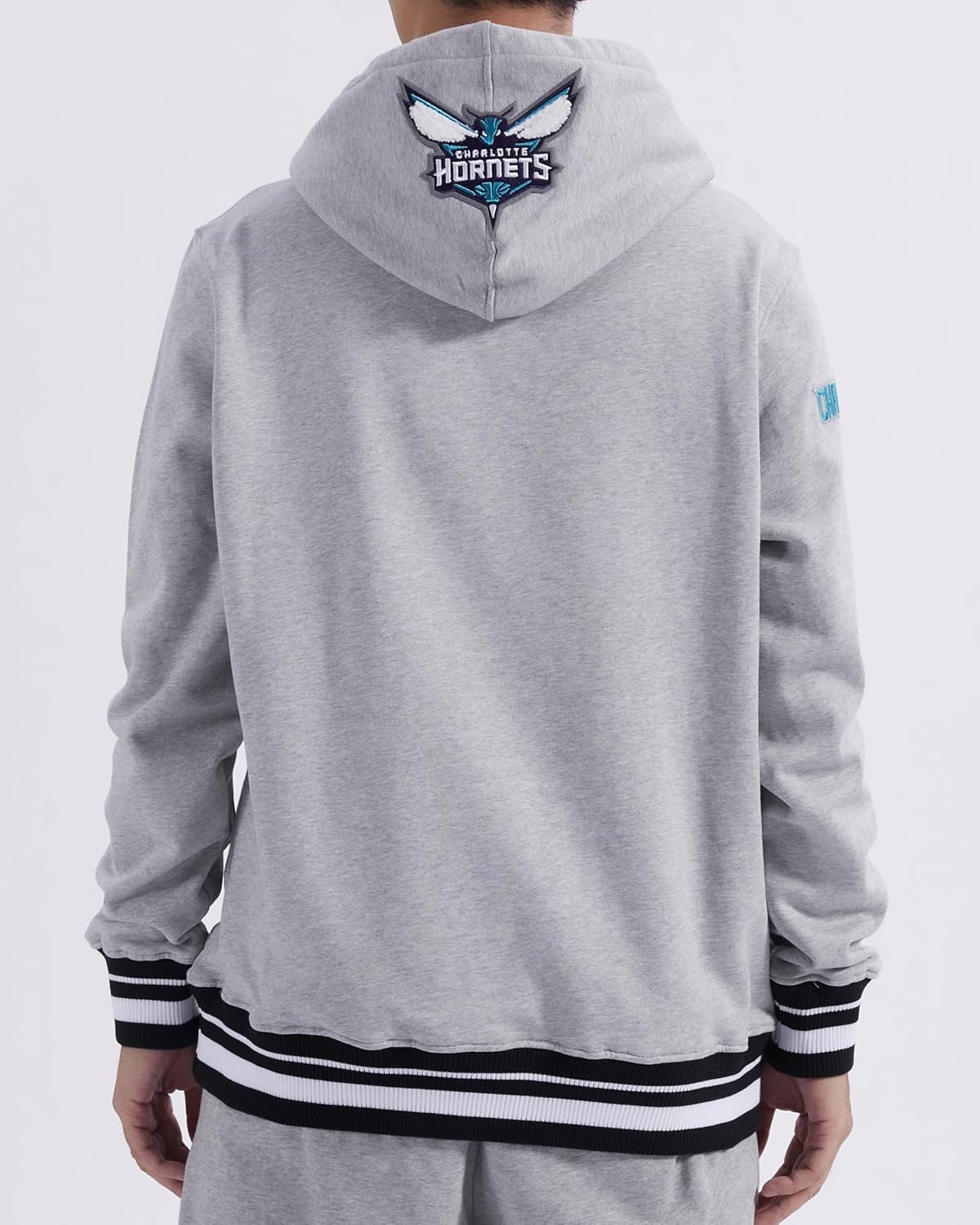 image:imagePro Standard Mens NBA Classic Chenille Cotton Double Knit Pull Over HoodieHeather GrayBlack