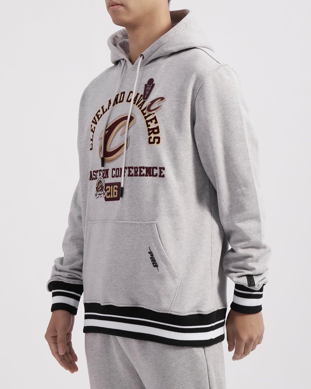 image:imagePro Standard Mens NBA Classic Chenille Cotton Double Knit Pull Over HoodieHeather GrayBlack