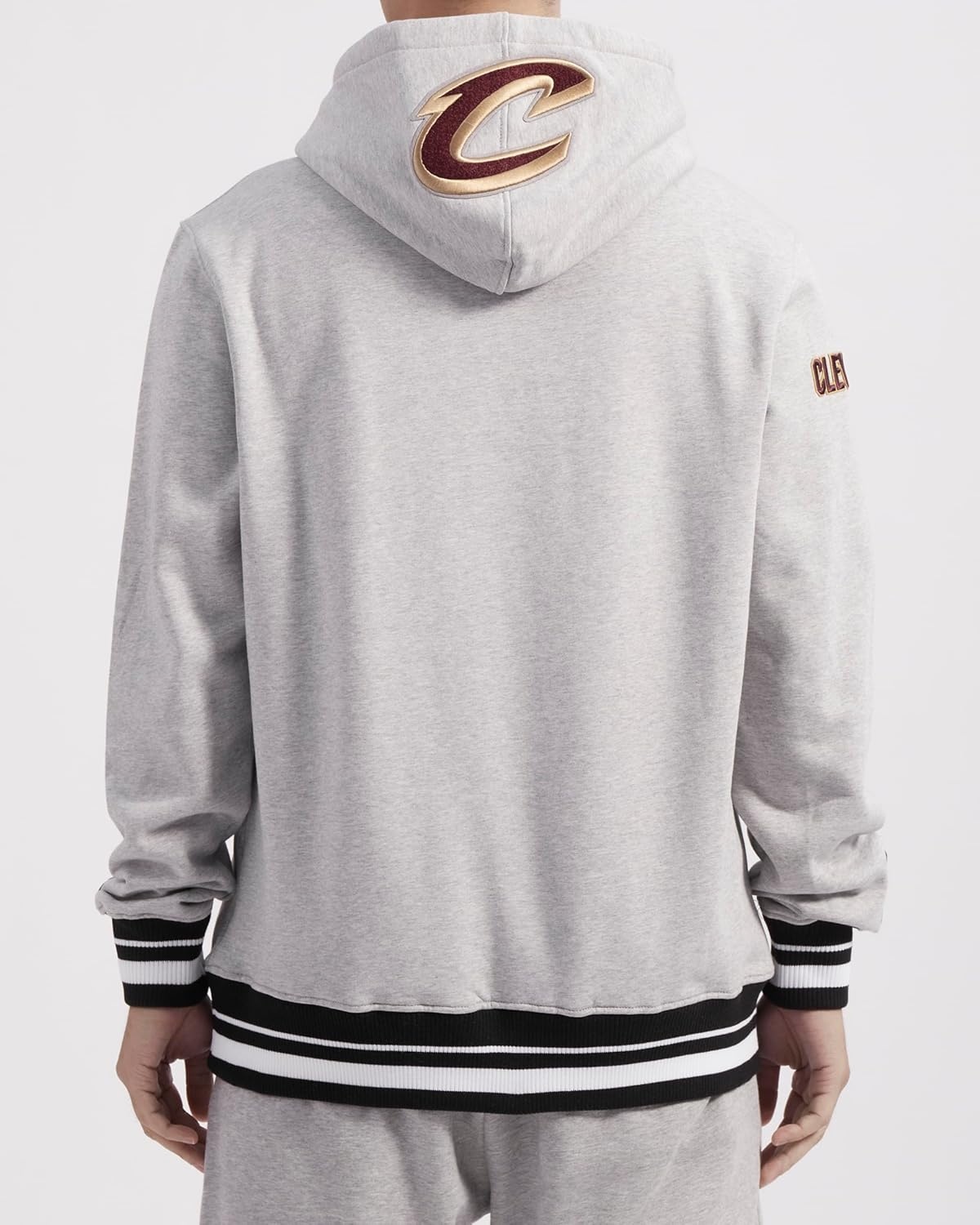 image:imagePro Standard Mens NBA Classic Chenille Cotton Double Knit Pull Over HoodieHeather GrayBlack