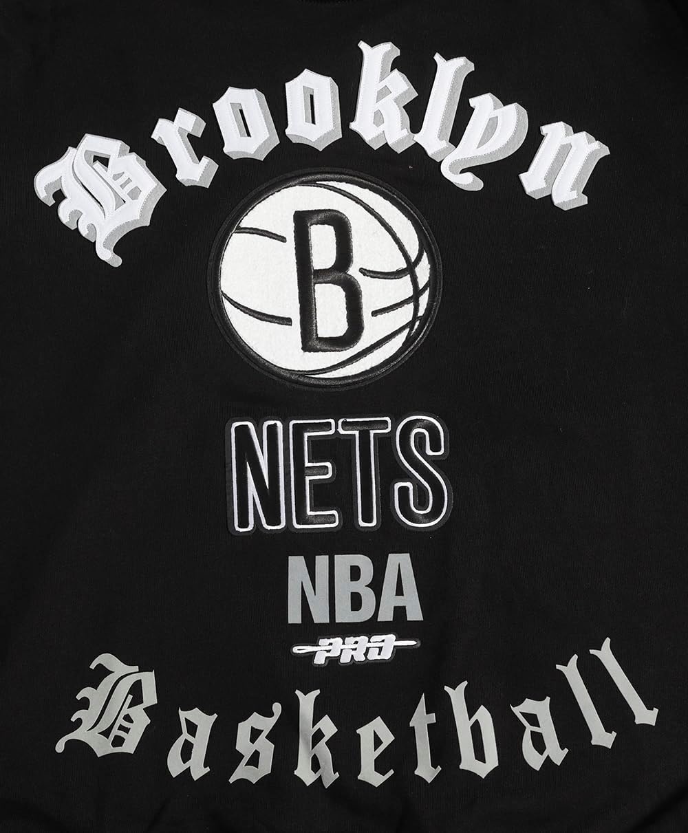 image:imagePro Standard Mens NBA Classic Chenille Cotton Double Knit Pull Over HoodieHeather GrayBlack