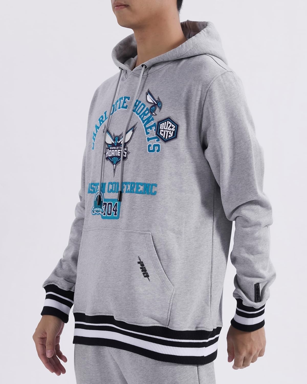 image:imagePro Standard Mens NBA Classic Chenille Cotton Double Knit Pull Over HoodieHeather GrayBlack