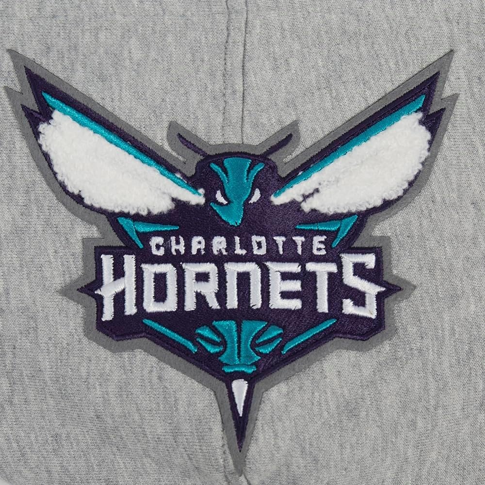 image:imagePro Standard Mens NBA Classic Chenille Cotton Double Knit Pull Over HoodieHeather GrayBlack
