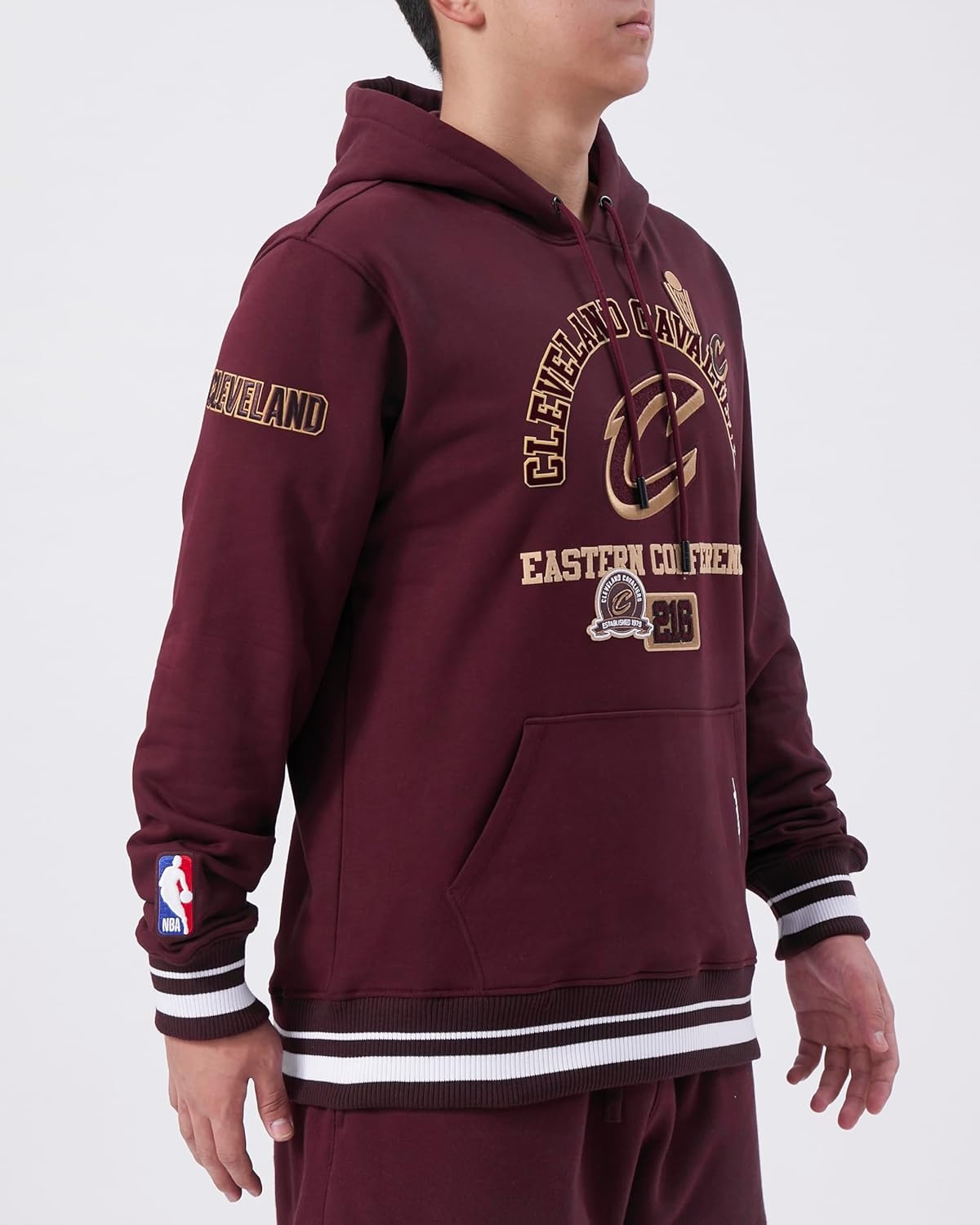 image:imagePro Standard Mens NBA Classic Chenille Cotton Double Knit Pull Over HoodieWine