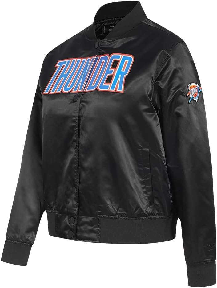 image:imagePro Standard womens Pro Standard Womens Nba Classic Chenille Satin JacketBlack