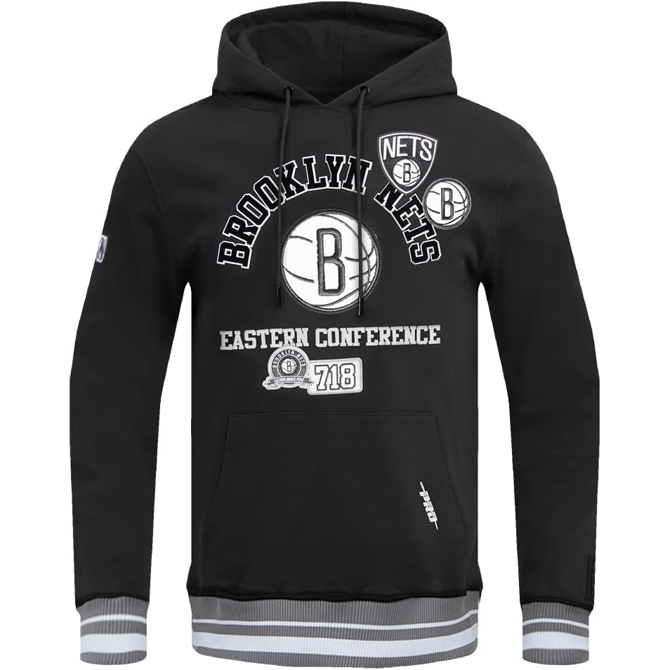 image:imagePro Standard Mens NBA Classic Chenille Cotton Double Knit Pull Over HoodieBlackGray