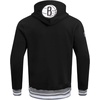 Pro Standard Mens NBA Classic Chenille Cotton Double Knit Pull Over Hoodie(Black/Gray)