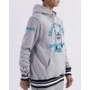 Pro Standard Mens NBA Classic Chenille Cotton Double Knit Pull Over Hoodie(Heather Gray/Black)
