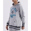 Pro Standard Mens NBA Classic Chenille Cotton Double Knit Pull Over Hoodie(Heather Gray/Black)