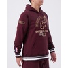 Pro Standard Mens NBA Classic Chenille Cotton Double Knit Pull Over Hoodie(Wine)