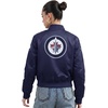 Pro Standard Womens NHL Classic Chenille Satin Satin Jacket(Midnight Navy)