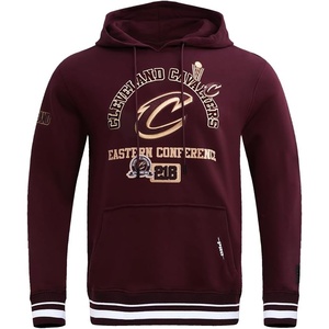 Pro Standard Mens NBA Classic Chenille Cotton Double Knit Pull Over Hoodie(Wine)