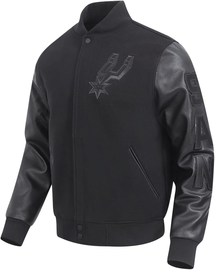 image:imagePro Standard Mens NBA Classic Varsity JacketTriple Black