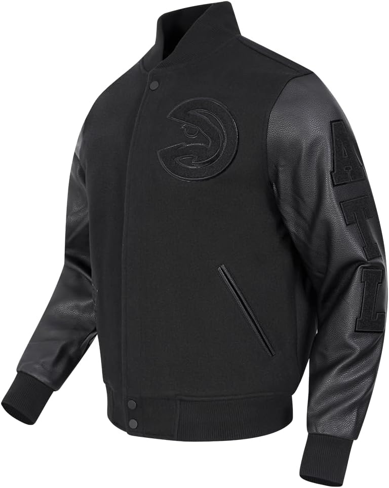 image:imagePro Standard Mens NBA Classic Varsity JacketTriple Black