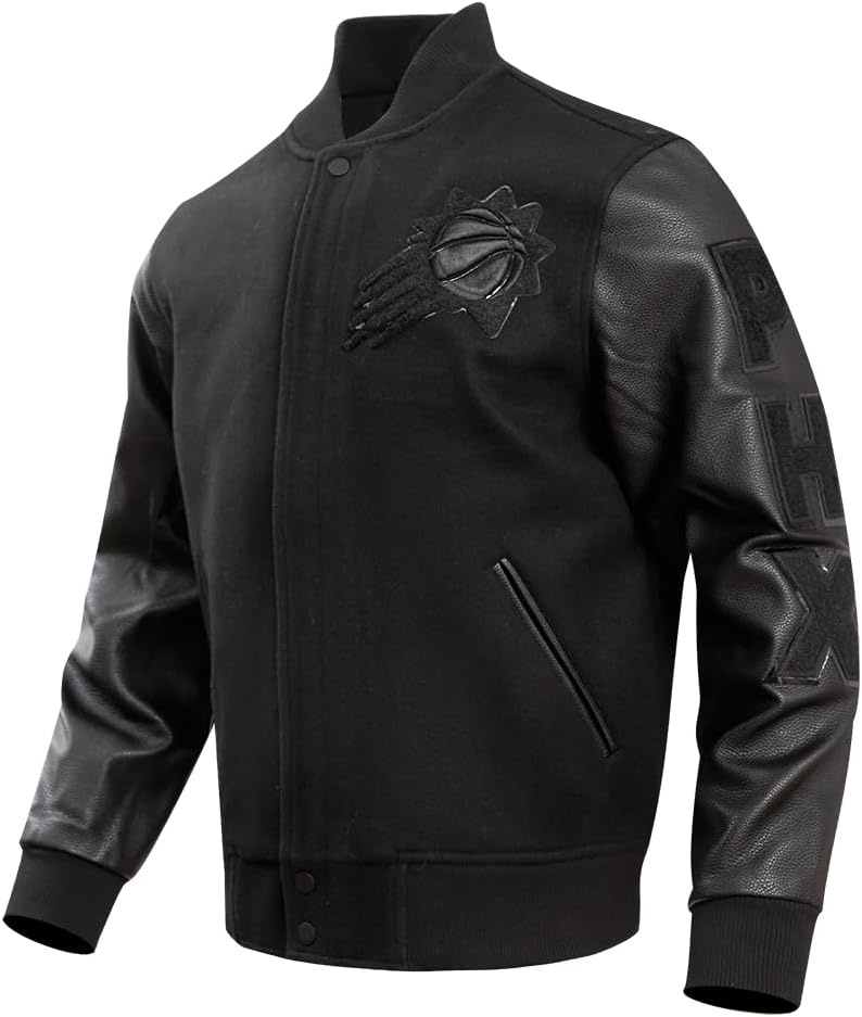 image:imagePro Standard Mens NBA Classic Varsity JacketTriple Black