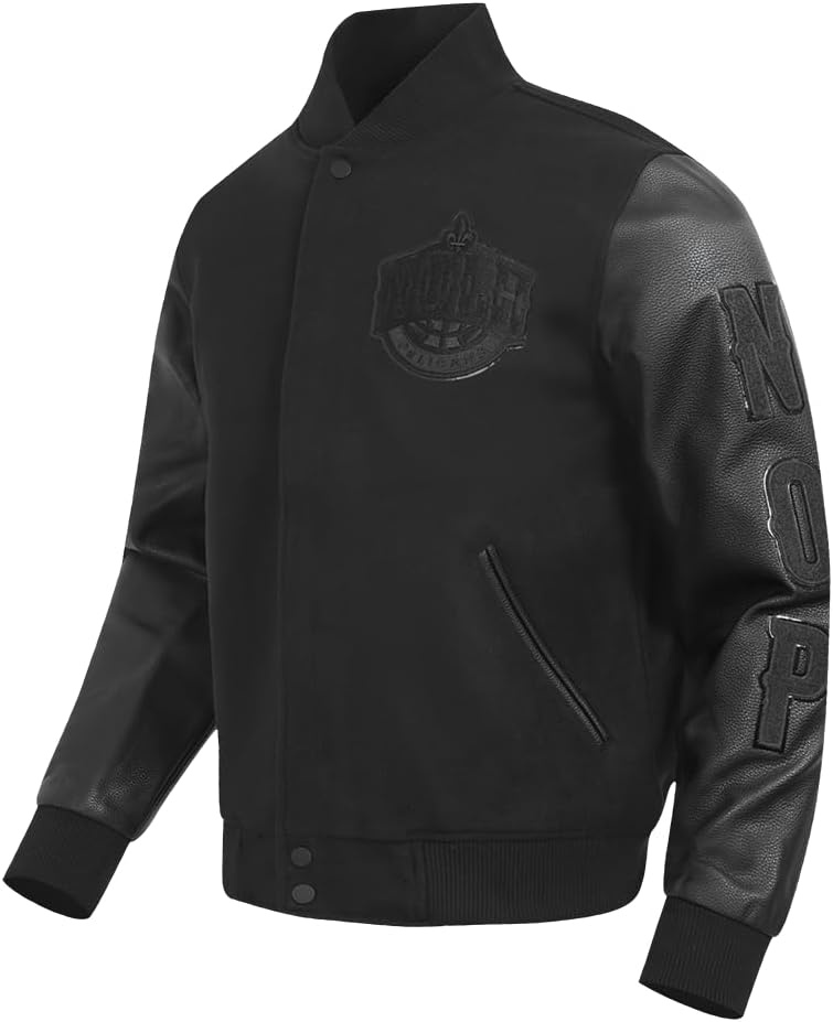 image:imagePro Standard Mens NBA Classic Varsity JacketTriple Black