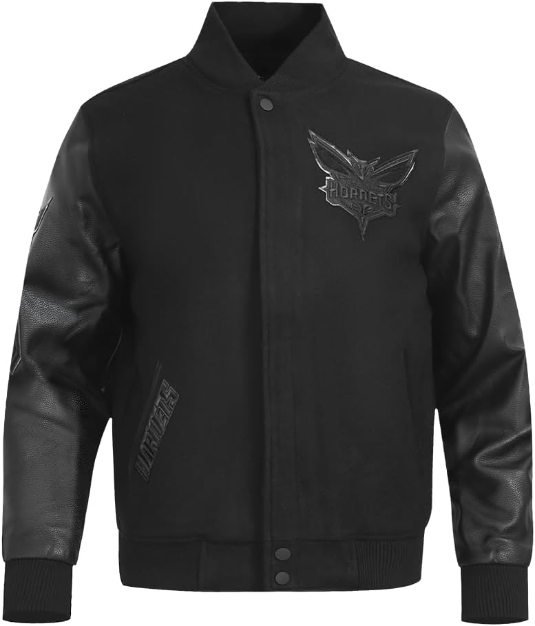 image:imagePro Standard Mens NBA Classic Varsity JacketTriple Black