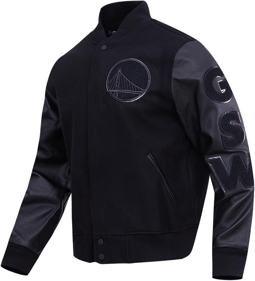 image:imagePro Standard Mens NBA Classic Varsity JacketTriple Black